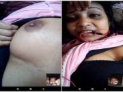 Hot Desi Girl Shows Boobs to Lover on Vc