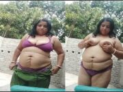 Village BBW Boudi Stripping And Naked Outdoor Sex